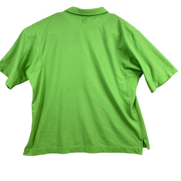 Footjoy Mens Polo Shirt Size L Green Short Sleeve Collared Golf Shirt - Picture 2 of 15